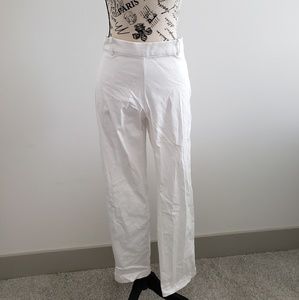 H&M white straight leg slacks